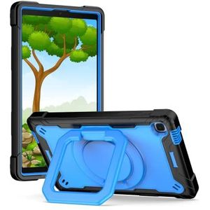 Beschermhoesje voor Samsung Galaxy Tab A7 Lite T220/T225, robuust, met draaibare standaard, voor Samsung Tab A7 Lite 8,7 inch, zwart + blauw