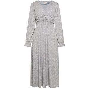 usha Dames maxi-jurk met allover-print 10526504-US01, blauw, S, Maxi-jurk met allover-print, S