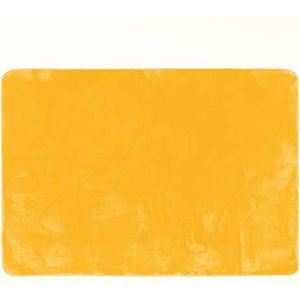 Douceur d'intérieur rechthoekig tapijt 120x170 cm flanel effen geel flanou