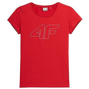 4F T-shirt F583 kleur rood, maat S, Rood, S