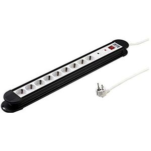 9-voudig meervoudig stopcontact met stroomschakelaar, intelligente schakelaar en kabel – perfect voor het veilig aansluiten van meerdere apparaten en ter bescherming tegen elektrische overbelasting.