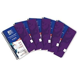 Touch Notepad A5+ glanzende soft touch cover dubbele spiraal 180 pagina's, 5 stuks