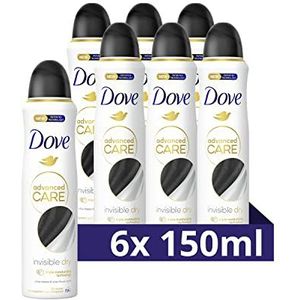 Dove Advanced Care Invisible Dry Anti-Transpirant Deodorant Spray, biedt tot 72 uur bescherming tegen zweet - 6 x 150 ml - Voordeelverpakking