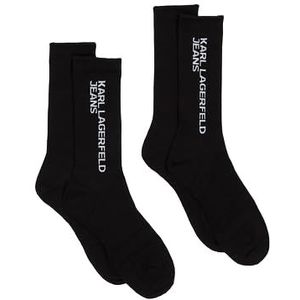 Karl Lagerfeld Jeans, Heren, Essential Logo Sokken, 2Pack,Zwart, 38/42
