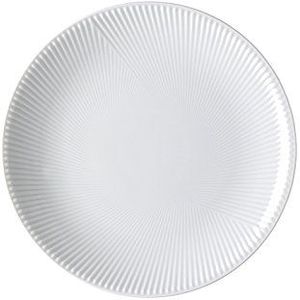 Blend wit bord plat 21 cm, reliëf 2: diagonaal