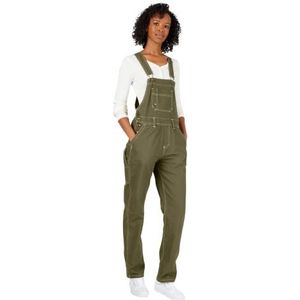 Dickies - Overalls voor vrouwen, gespoeld Utility Bib Overalls, Boyfriend Fit, Gespoeld Militair Groen, XXL