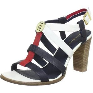 Tommy Hilfiger Dames JOAN 3 enkelbandjes, Blauwe Midnight Tango Red Whisper Wh 403, 42 EU