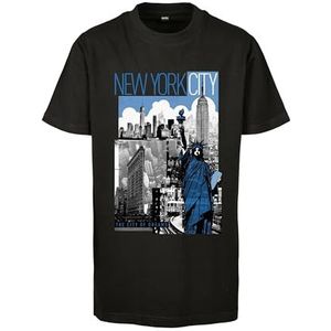 Mister Tee Kids New York City Tee Black 122/128 T-shirt voor jongens, Zwart, 122/128 cm