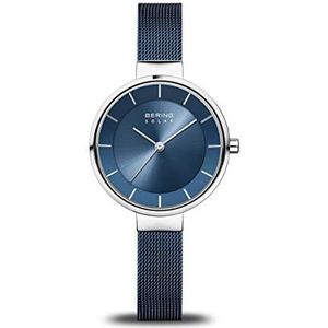 Bering Dames Analoog Solar Horloge met Roestvrij Stalen Armband 14631-307