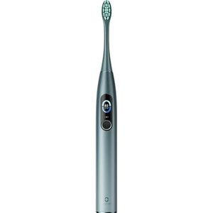Oclean Sonic Electric Toothbrush Adults X Series Pro Travel Set, Smart Touchscreen, 3 Modes, 84000 VPM, Lasts 30 Days, 2 in 1 Magnetic charger Wall-Mount, 6 Replacement Heads & Travel Case - Green