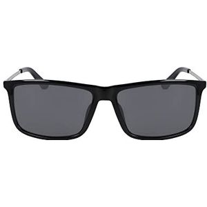 DRAGON Damien zonnebril voor heren, glanzend zwart met Lumalens rook lens, één maat, Glanzend zwart met Lumalens rooklens, One Size