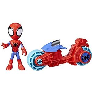 Marvel Spidey and His Amazing Friends Spidey figuur met motorfiets, speelgoed voor jongens en meisjes vanaf 3 jaar