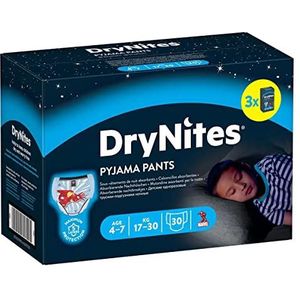 Huggies DryNites Spiderman pyjamabroek, 4-7 jaar, 30 stuks per verpakking