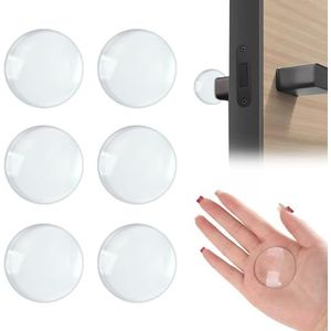 TOZKZO 6 stuks zelfklevende deurstoppers, transparante deurstoppers, deurstopper voor vingerbescherming, siliconen deurstopper voor deur en wandbescherming