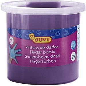 Jovi - Finger Paint, Vingerverf, 125 ml, Kleur Violet, 100% afwasbaar, Op basis van natuurlijke ingrediënten, Glutenvrij (56023)