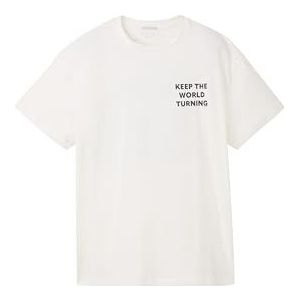 TOM TAILOR T-shirt voor jongens, 12906 - Wool White, 164 cm
