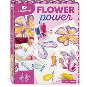 Janod - Flower Power – I Love Creativity – 5 prestaties in acrylverf – creatieve set – 8 jaar, J07738