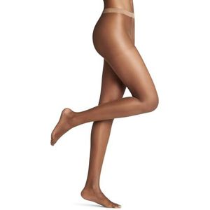 FALKE Dames Panty Invisible Deluxe 8 DEN W TI Ultra Transparent eenkleurig 1 Stuk, Bruin (Hazel 5187), S-M