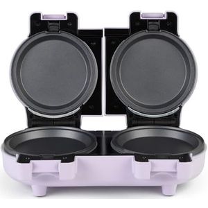 Petra PT5923PPVDE Dubbele Mini Snack Maker – Compacte Treat Maker, Belgische Wafelijzer, Verwijderbare Anti-aanbakplaten, Eenvoudig op te bergen en schoon te maken, Pannenkoekenmachine, 1100W, Paars