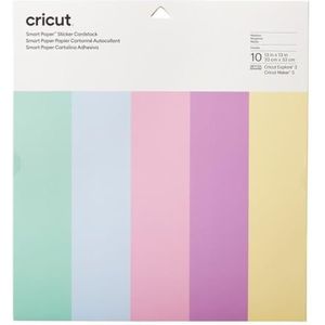 Cricut Smart Paper Sticker Cardstock | 10 vellen | 33 cm x 33 cm | Pastels