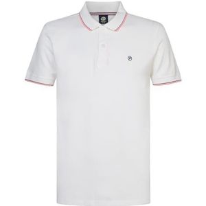 PETROL INDUSTRIES Poloshirt voor heren, korte mouwen, M-1040-POL961, kleur: lichtwit, maat: S, Helder wit, S