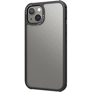 Black Rock - Hoes robuuste transparante hoes geschikt voor Apple iPhone 13 I telefoonhoes transparant, doorzichtig, helder (zwart)