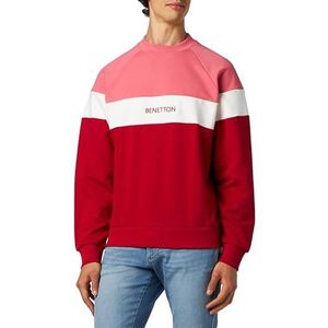 United Colors of Benetton Jumpsuit shirt voor unisex volwassenen, Rood en roze zalm 0 V3, XL