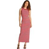 Tommy Hilfiger - SLIM 5X2 RIB MIDI JURK - Rood - WW0WW38838