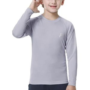 MEETWEE Kids UV Shirt Lange Mouw Zwemshirt Zwemshirt Lange SPF 50+ Zonbescherming Top Rashguard Zwemkleding Sneldrogend