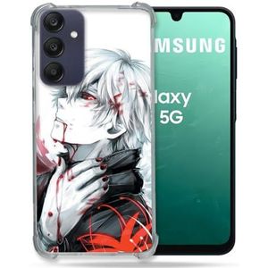 Cokitec Versterkte hoes voor Samsung Galaxy A16 5G Manga Tokyo Ghoul Kaneki Wit