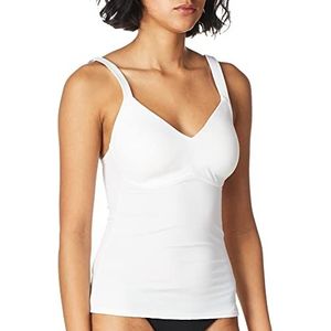 Ahh By Rhonda Shear Women's Molded Cup Bra Camisole with Padded Strap, White, Small