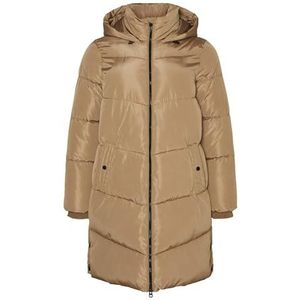 VERO MODA CURVE Dames VMCHALSEY Coat CUR gewatteerde jas, tijgeroog, Tigers Eye, 50 NL