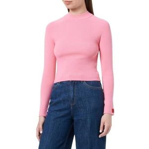 HUGO Sanduz Gebreide sweater voor dames, Open Pink698, L