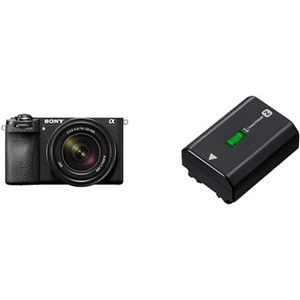 Sony Alpha 6700 Camera with 18-135mm Lens & Sony NPFZ100.CE Z-serie oplaadbaar batterijpakket - zwart