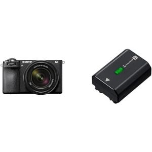 Sony Alpha 6700 Camera with 18-135mm Lens & Sony NPFZ100.CE Z-serie oplaadbaar batterijpakket - zwart