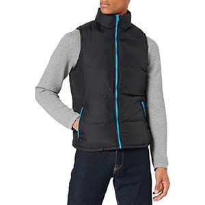 Urban Classics heren Contrast Bubble Vest Outdoor vest, meerkleurig (Blk/Tur 00048), Small