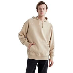 DeFacto Trui met lange mouwen voor heren - ronde hals sweatshirt voor heren (zand, XXL), zand, XXL