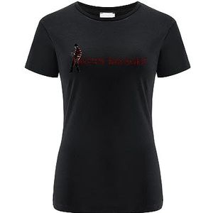 ERT GROUP Origineel en officieel gelicentieerd zwart horror T-shirt voor dames, Nightmare of ELM Street 012, dubbelzijdige print, maat L, Nightmare Of Elm Street 012 Black 2, L