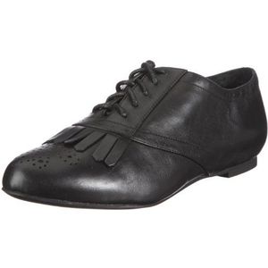 Buffalo London 210-1267 NCP Silk Leather Black 01 115226 dames lage schoenen, zwart zwart 01, 42 EU