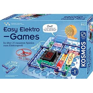 KOSMOS 620998 Easy Elektro Games, spelenderwijs leren via circuits bij het programmeren van mini-games, experimenteerdoos voor elektrotechniek, voor kinderen van 8 tot 12 jaar