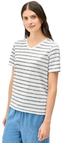 Cecil - Dames Shirt - Blauw - Gebreide Look met Strepen