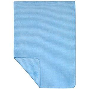 Zöllner Jacquarddecke gewebt Streifen blauw 75x100 (9660040310)