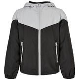 Urban Classics Boy's Boys 2-kleurige Tech Windrunner jas, asfalt/zwart, 110/116