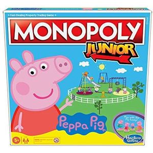 Monopoly Junior: Peppa Pig Edition Board Game for 2-4 Players, Indoor Game For Kids Ages 5 and Up