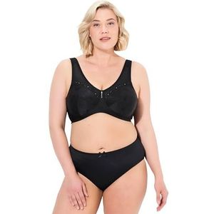 Ulla Popken Nmmolaf Gabe LS Top Wdi Sweatshirt voor dames, Zwart, 115C