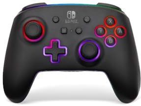 PowerA Enhanced Wireless Controller for Nintendo Switch with Lumectra, wireless video game controller, gaming controller, officially licensed, RGB controller