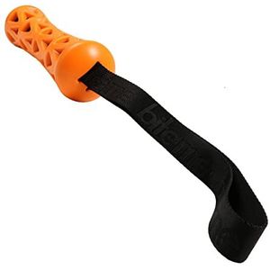 EBI, Speelgoed Crack Me Up Stick L – 42 x 6,3 x 6,3 cm oranje/zwart, stimuleert kauwen en bijten, voorkomt tandplak en tandsteen, robuust speelgoed van rubber met knetterpapier