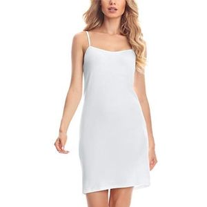Merry Style - MS-MS10-203-UW - Onderjurk - Wit - Viscose - Verstelbare Spaghetti Bandjes