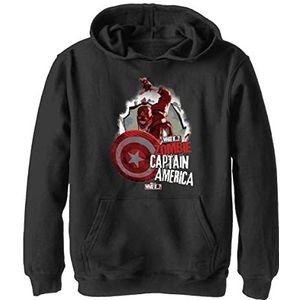 Marvel Zombie Cap Poster Hoodie voor kinderen, uniseks, zwart, L