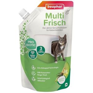 Beaphar Geurabsorptie: geconcentreerd kattenbakgranulaat, neutraliseert onaangename geurtjes, laat een aangename geur (vanille meloen) achter, 400 g = maximaal 3 maanden gebruik